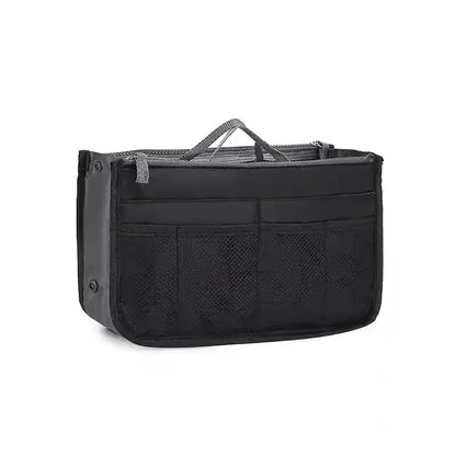 Women’s Nylon Makeup Organizer Insert Bag – Large Capacity Travel Cosmetic Handbag Liner & Tote Purse Organizer for Ladies