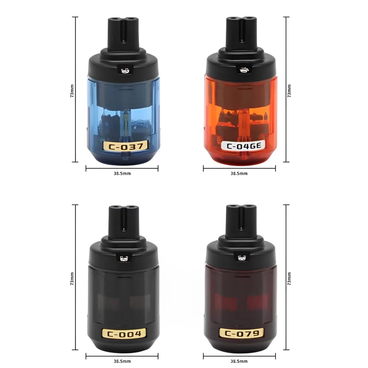 HiFi IEC Power Connector - Oyaide Rhodium & Gold Plated Copper C7 Mains Plug C-079 C-037 C-004 C-029 Female Socket