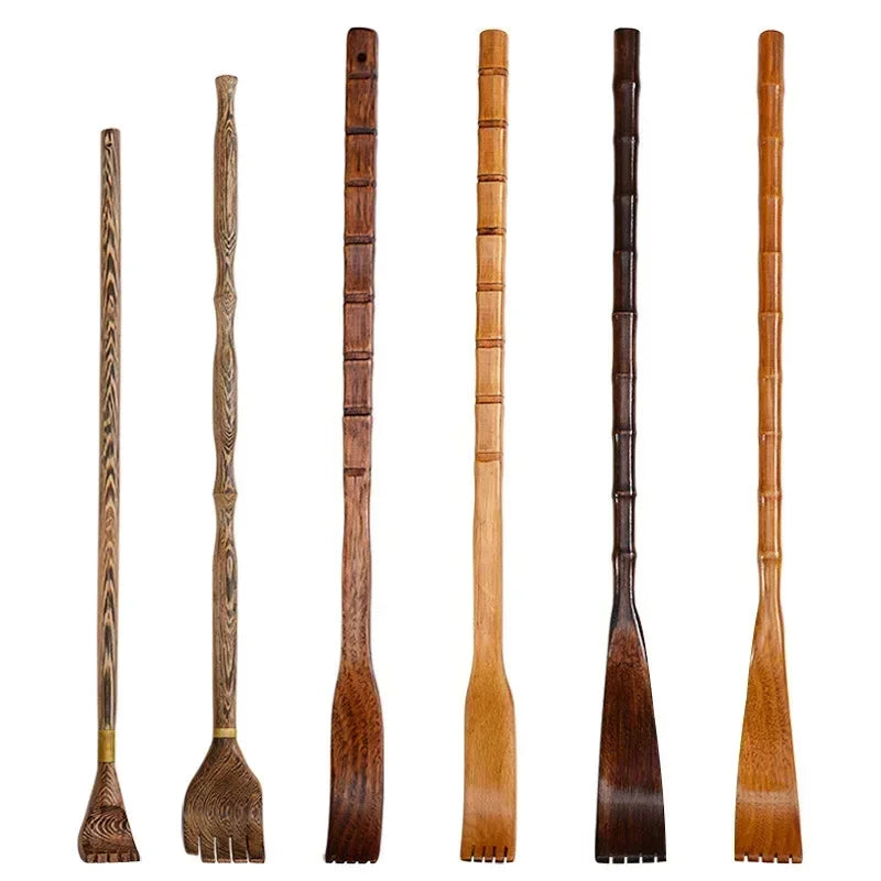 Long Handle Wooden Back Scratcher Massager - Body Massage Rake for Household Health and Relaxation