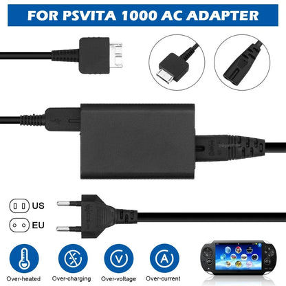 EU/US Plug Wall Charger – AC Adapter Power Supply for Sony PSP/PSV 1000/2000/3000