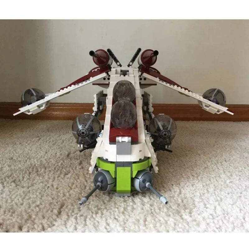 1228PCS Republic Gunship Building Set — 75021 Star-Inspired Spaceship Model Kit, Toy Christmas Gift for Kids