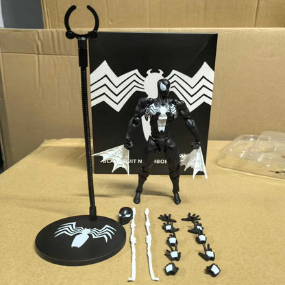 2025 Black Symbiote Spider-Man Action Figure – Venom Battle Suit Movable Collectible Model Gift