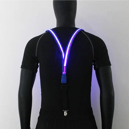 Men's LED Suspenders and Bow Tie Set - Light Up, Perfect for Music Festivals, Costume Parties