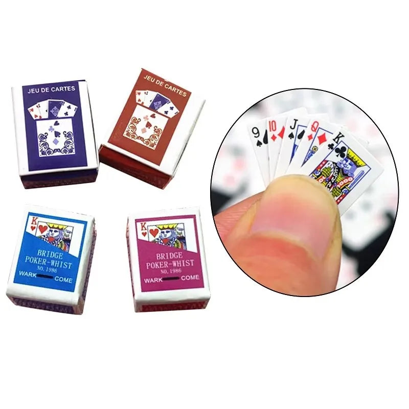 Mini Playing Poker Cards – Fun, Portable Stress Relief Game for Students & Casual Fingertip Play