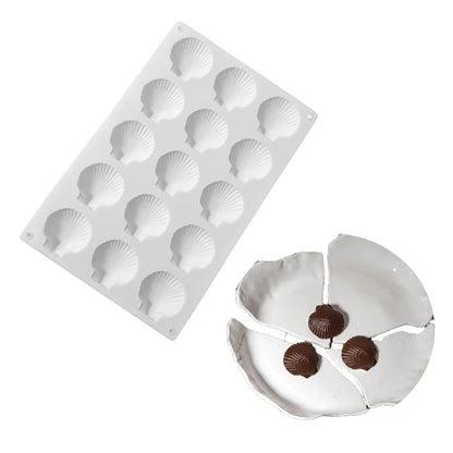 Meibum Marine Theme Silicone Cake Molds – Shell & Pearl Design, Food-Grade Baking & Cake Decorating Tools