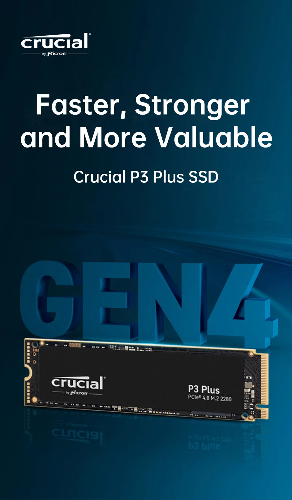 Crucial 5000MB/s NVMe M.2 2280 SSD – 4TB, 2TB, 1TB Internal Solid State Drive for PS5, Laptop, PC, PCIe 4.0x4