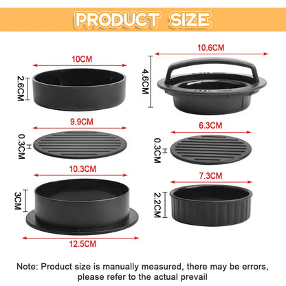 Hamburger Meat Press Maker - Non-Stick Round Shape Stuffed Burger Patties Grill Pie Press Mould - Kitchen Accessories
