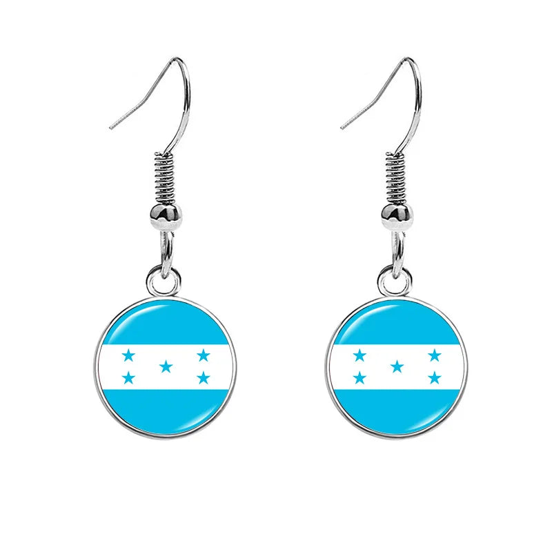 France National Flag Earrings - Multicolor Country Flag Jewelry for Women, Travel Pride & Celebration Gifts