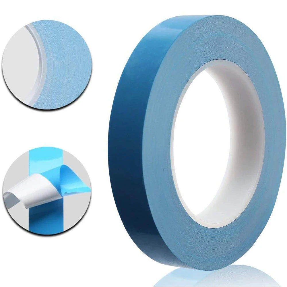 25M Double-Sided Thermal Conductive Tape, Blue Heat Transfer Adhesive Cooling Tape for CPU, GPU, and Heatsinks, 5-25mm Width