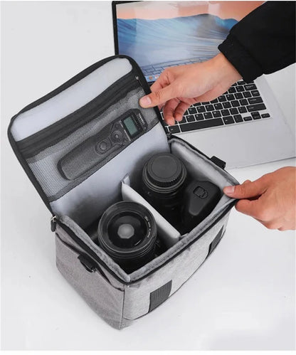 DSLR Camera Shoulder Bag – Portable Nylon Handbag & Crossbody Case for Sony, Nikon, Canon, Panasonic Equipment