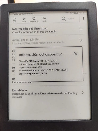 KPW2 Kindle Paperwhite 2 / Kindle 6th Gen with Backlight, Kindle 8th Gen without Backlight, E-Book Reader
