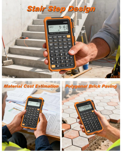 Construction Calculator with Writing Tablet – ROATEE Engineering & Industrial Pocket Contractor Calculator for Concrete, Building & Scientific Use