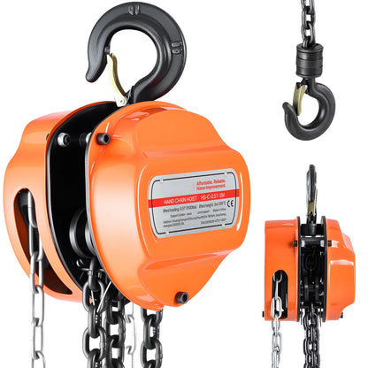 SucceBuy Manual Chain Hoist - G80 Galvanized Chain Block Pulley Hoist for Garage Lifting
