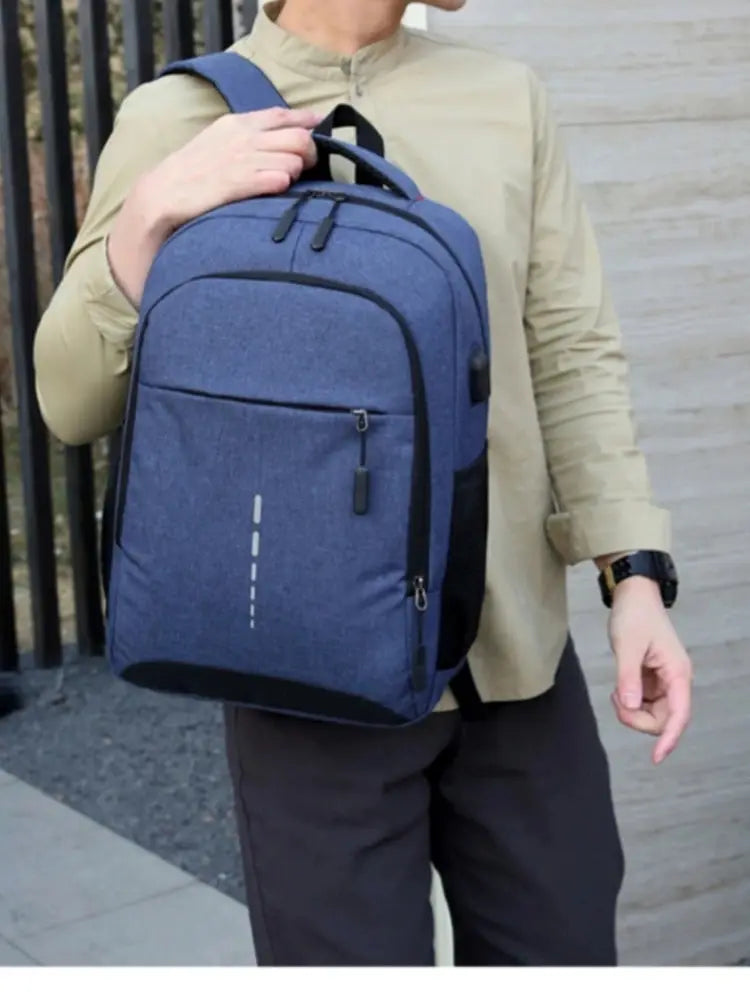 Men’s Large Capacity Backpack — Simple Fashion Travel & Student Laptop Bag