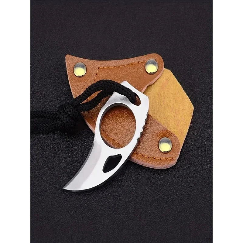 Mini Stainless Steel Pocket Knife - Compact Keychain Survival Tool for Camping, Hiking & Emergency Use