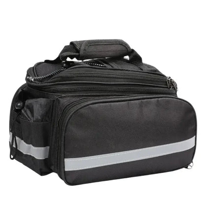 3-in-1 Waterproof Bike Trunk Bag — Large Capacity MTB & Road Bicycle Rear Seat Rack Panniers, Travel Luggage Carrier