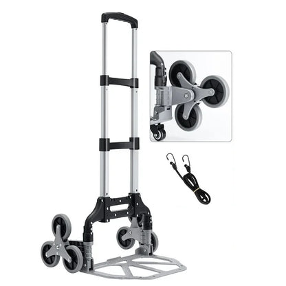 GIANXI Folding Shopping Cart with Wheels – Portable Aluminum Alloy Trolley for Outdoor & Stair Climbing