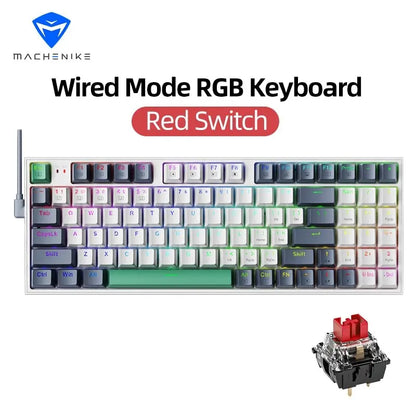 MACHENIKE K500-B94 Mechanical Gaming Keyboard - 94-Key Hot-Swappable 90% Layout with RGB Backlight for PC & Laptop
