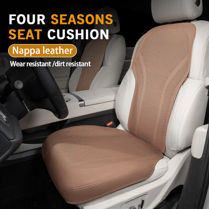 Universal Leather Car Seat Cushion - Breathable Perforated Four-Season Seat Cover