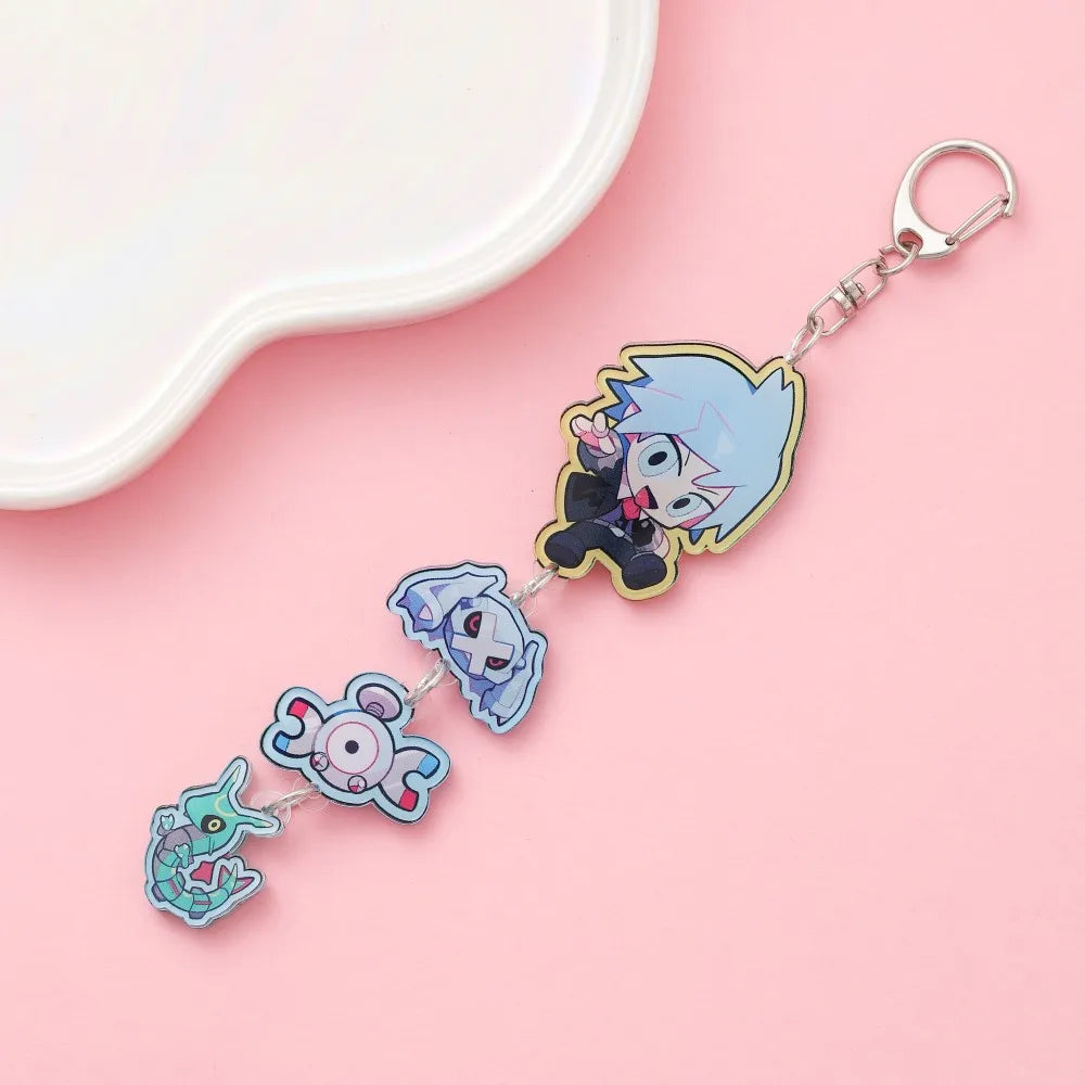 Anime Acrylic Keychain – Cute Cartoon Car Bag Pendant, Creative Gift for Friends & Fans, Fun Keyring Charm