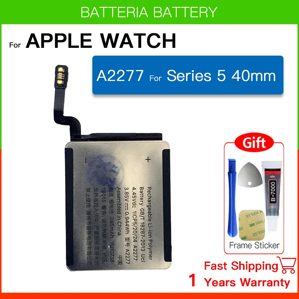New Genuine Replacement Battery for Apple Watch Series SE 4/5/6 – 40mm/44mm, Includes Free Tools