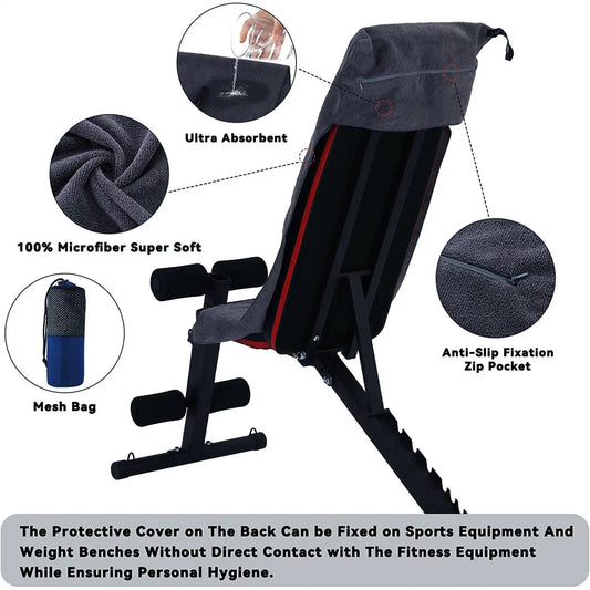 Premium Microfiber Travel Gym Towel – Super Absorbent Quick-Dry Fitness Towel for Yoga, Gym, Tennis & Multi-Purpose Mat & Bench Cover
