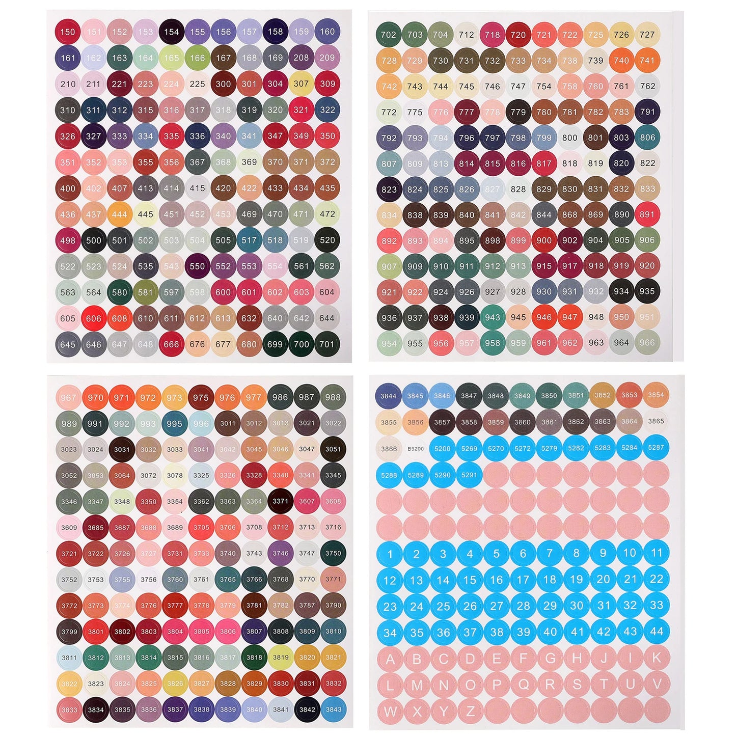 447 DMC Diamond Painting Color Number Stickers – Label Set for Storage Boxes & Bottles