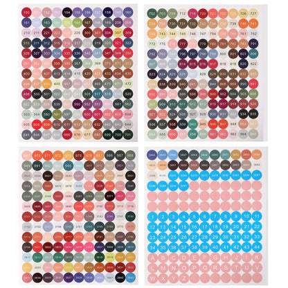 447 DMC Diamond Painting Color Number Stickers – Label Set for Storage Boxes & Bottles