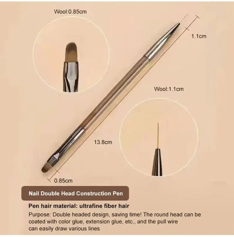9PCS UV Gel Nail Brush Set – Liner DIY Painting Pen, Acrylic Drawing Brush for Nail Art Design & Tip Display Tools