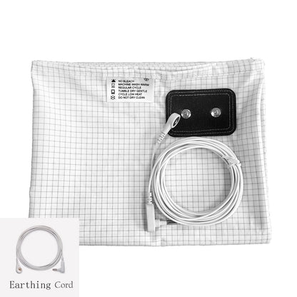 10% Silver Fiber Grounding Bedsheet with Earthing Cord Antistatic Conductive Health Protection Sheet for Stress Relief Sleep Support