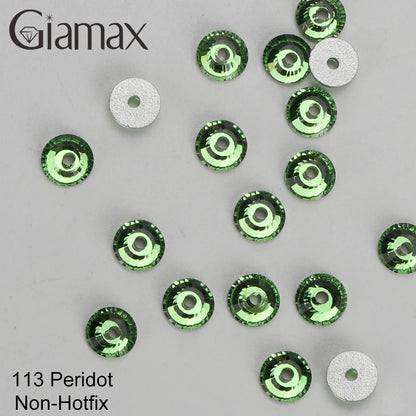Giamax Purple Velvet Topaz Crystal Rhinestones - Flatback AB Sewing Stones for Garments, Clothes & Bags