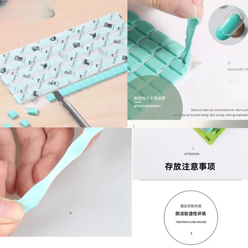 96Pcs Reusable Fixing Adhesive Clay Sticks - Removable Glue for Nail Tips Holder and Art Practice