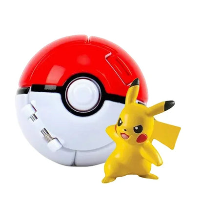 Pokemon Pokeball Figurine — Anime Action Figures including Pikachu & Charizard, Kids Collectible Toy Gift