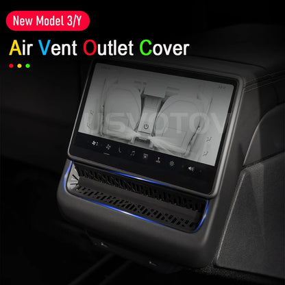 Tesla Model 3/Y Juniper Rear Air Vent Cover - Under-Seat Vent Grille Mesh Accessory