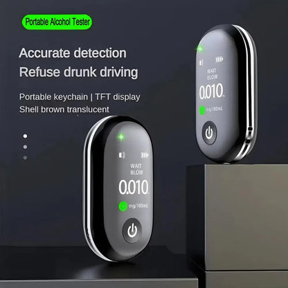 New Mini USB Rechargeable Alcohol Breathalyzer – Professional Alcoholometer with Large Battery Capacity