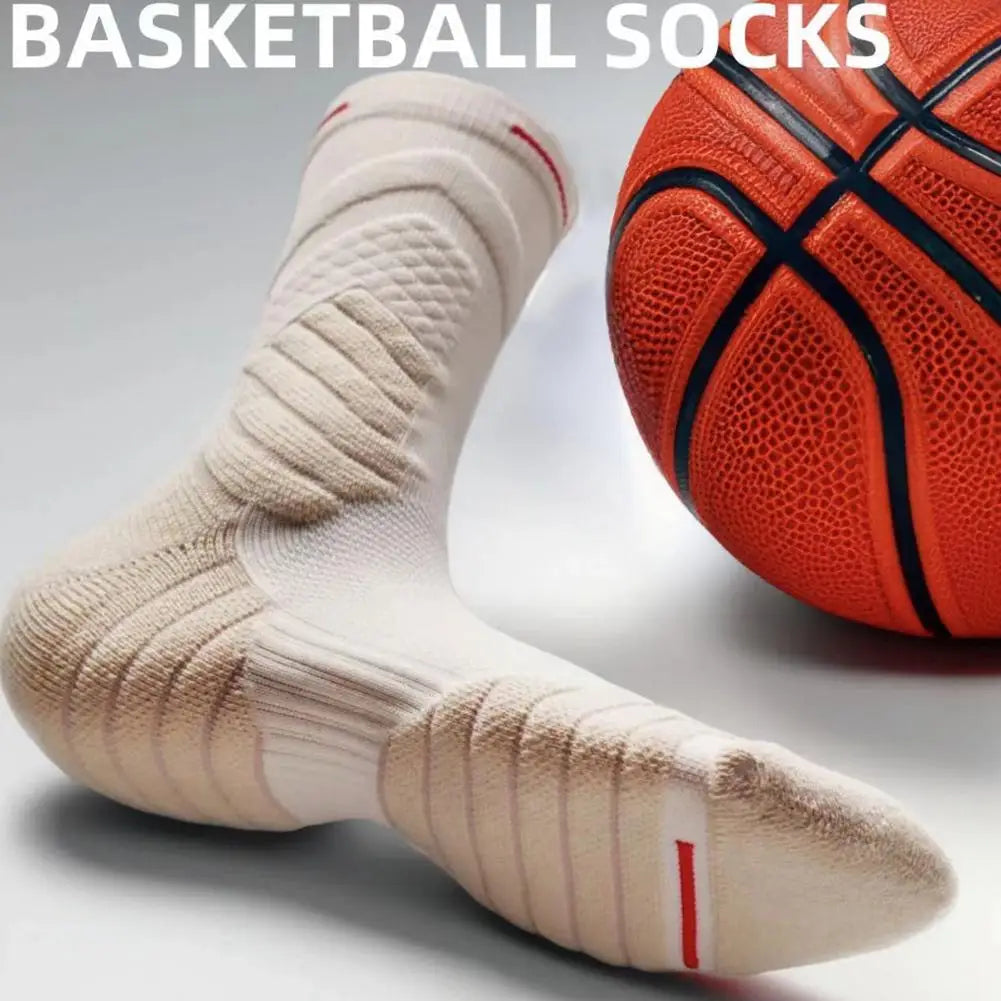 Bullfight 2.0 Men’s Basketball Socks - High-Top Thick Sports Socks for Running & Athletic Training