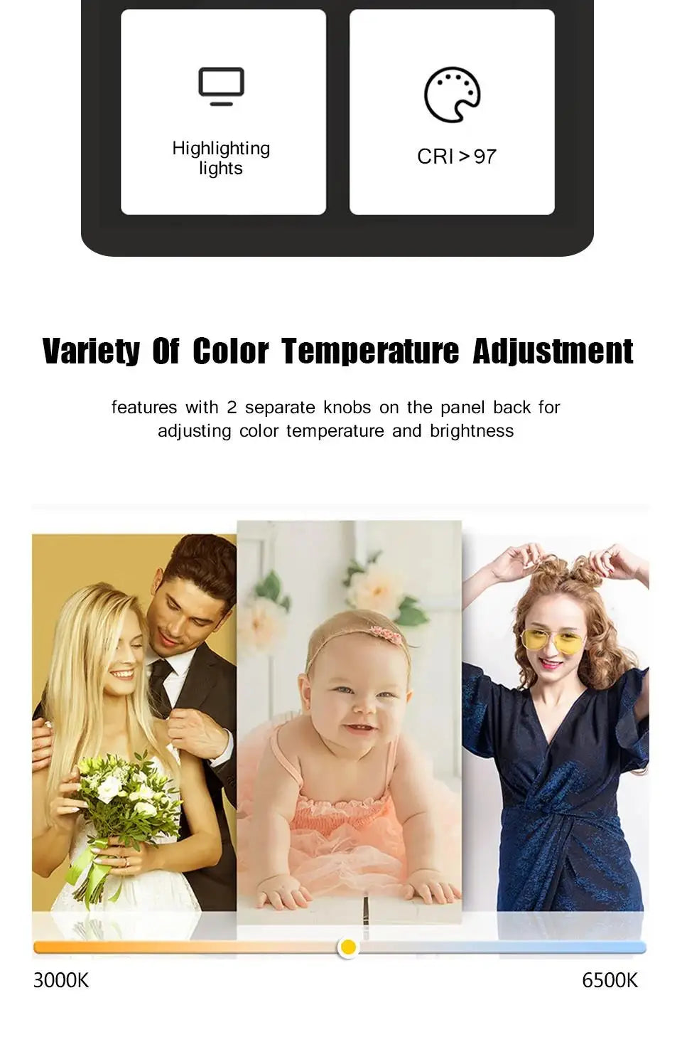 LED Video Light with Tripod – Studio & Conference Lighting for Live Streaming, TikTok, Zoom, Photography