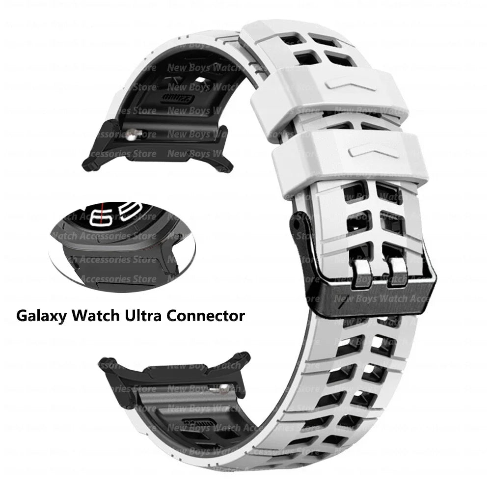 Silicone Sport Band for Samsung Galaxy Watch Ultra 47mm — No-Gap Quick Fit Curved Strap (2025 Ultra Model)