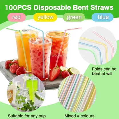 Multicolor Plastic Drinking Straws – Reusable Cola & Cocktail Straws for Bar, Party, Wedding, and Kitchen Use, Wholesale Pajitas