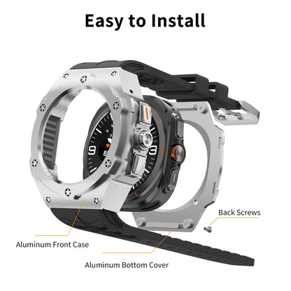 Luxury Carbon Case & Rubber Strap Kit – Samsung Galaxy Watch Ultra 47mm Accessories