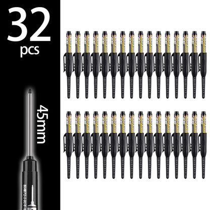 45mm Deep-Hole Carpenter Marker Pen - Long-Nib Woodworking Marking Pen for Measuring & Construction