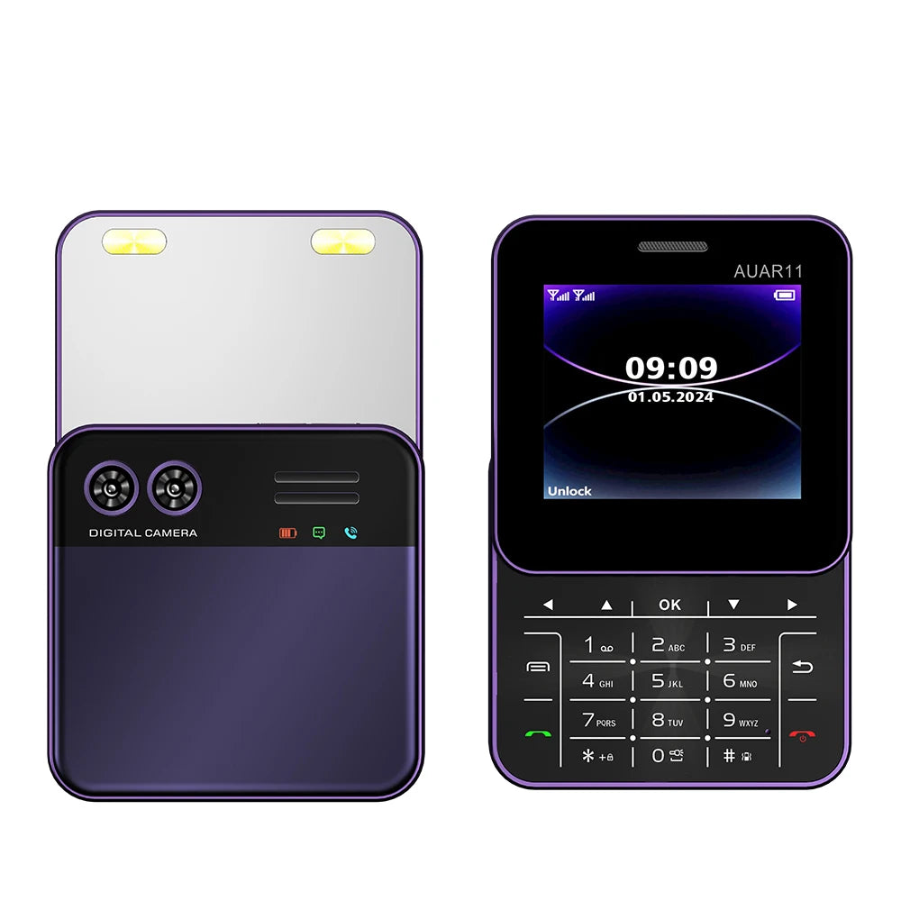 SERVO Mini 2G GSM Dual SIM Phone - Rotatable Slider Cellphone with Magic Voice, FM Radio & Quick Dial Buttons