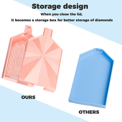 Large Diamond Painting Tray Storage Box – Y-Shape Pop-Up Plug Organizer for 5D Diamond Painting Accessories