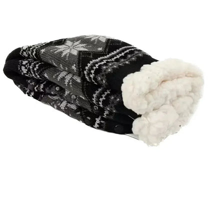 Men’s Fluffy Thermal Winter Socks – Soft Non-Slip Fleece Plush Grip Slipper Socks, Christmas Gift