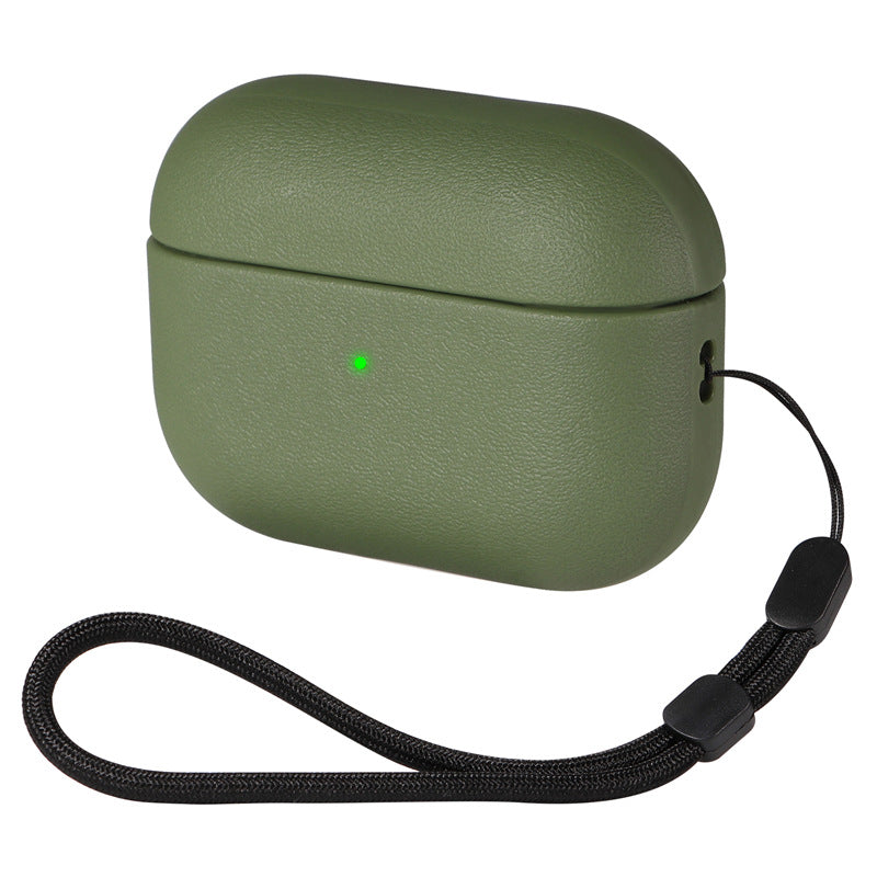Leather Grain Case for AirPods Pro 2, AirPods 3 & 4 — Protective Cover for Apple Bluetooth Earphones