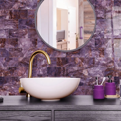 16PCS Marble Pattern Wall Stickers - Waterproof Oil-Proof PET Foam Kitchen Backsplash & Decorative Wallpaper Panels