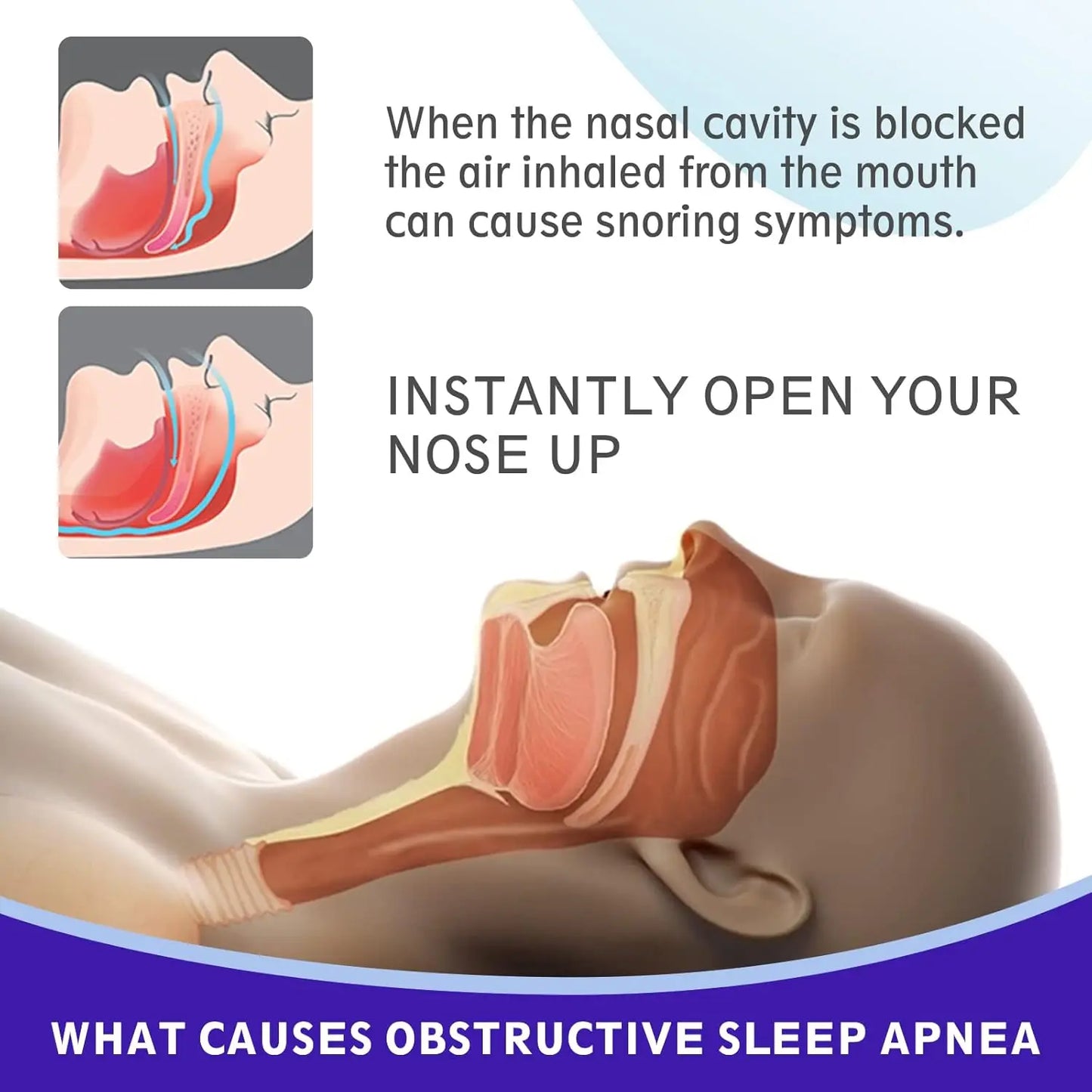 10/30/50/200pcs Nasal Strips — Extra Strength Transparent Anti-Snoring Patches for Better Sleep