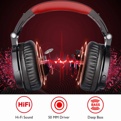 OneOdio 2-in-1 Wireless & Wired Headset – 110H Bluetooth 5.2 Gaming Headphones with Mic for PC, PS4, Skype, Type-C