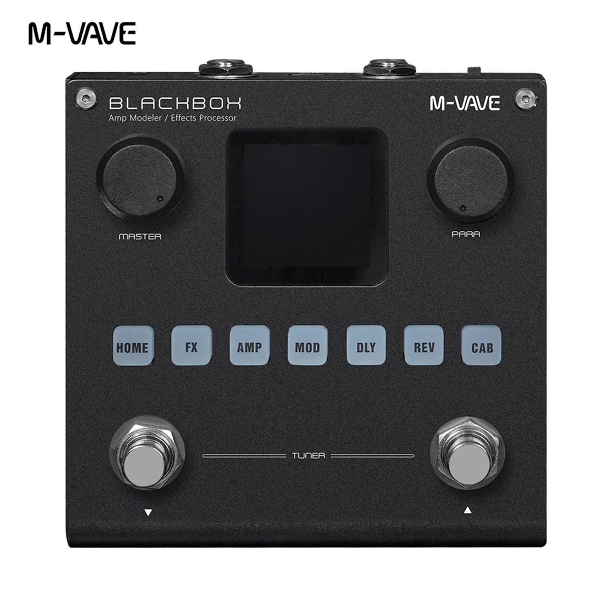 M-VAVE BLACKBOX Multifunctional Guitar/Bass Effect Pedal – 80 Editable Presets, 6 Effects Modules, Built-in Battery