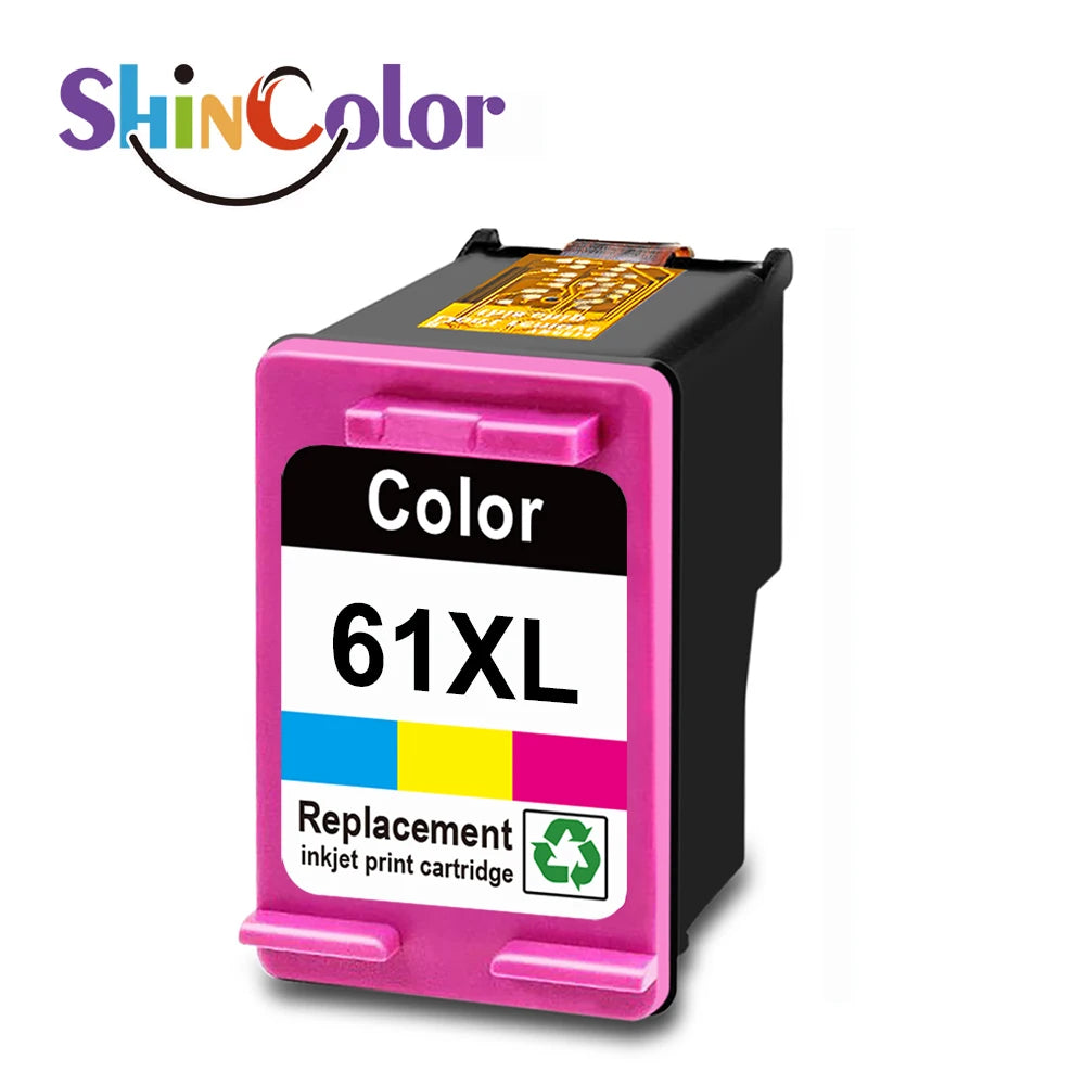 ShinColor HP 61XL Ink Cartridge Replacement for HP61 Compatible for HP DeskJet 1010 3000 4500 Series Printer High Yield Printer Ink Cartridge